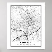 Poster Lowell Map (Devant)