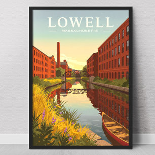 Poster Lowell Massachusetts vintage