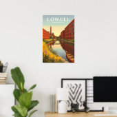 Poster Lowell Massachusetts vintage (Bureau à domicile)