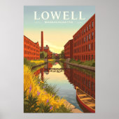 Poster Lowell Massachusetts vintage (Devant)