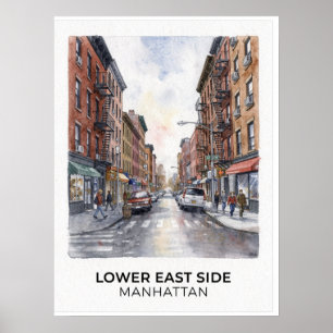 Poster Lower East Side de Manhattan