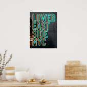 Poster Lower East Side Nyc (Cuisine)