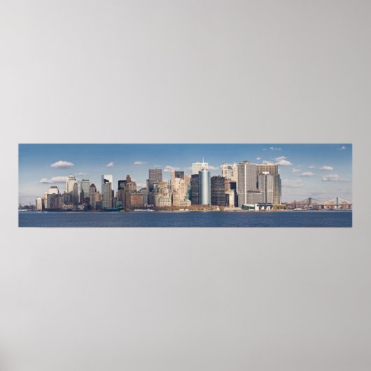 Poster Lower Manhattan Skyline Panoramic 2006 Imprimer (Devant)