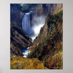 Poster Lower Yellowstone Falls, Yellowstone National