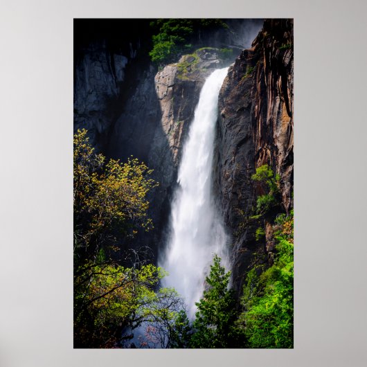Poster Lower Yosemite Falls en cascade (Devant)