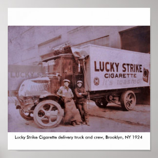 Poster LS Truck Print Copy, Lucky Strike Cigarette del...