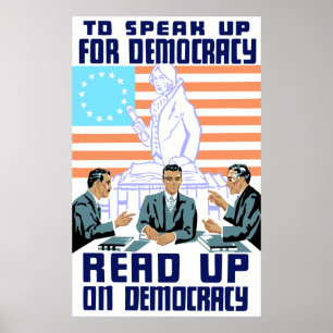 Poster Lu sur la démocratie