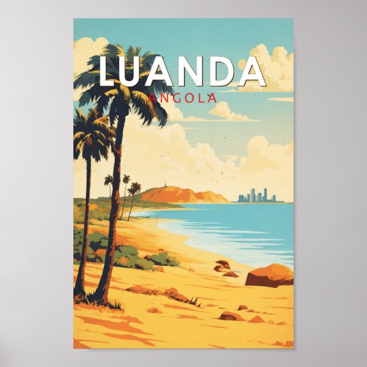 Poster Luanda Angola Travel Art Vintage (Devant)