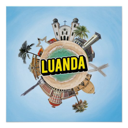 Poster Luanda petite planète minuscule monument architect (Devant)