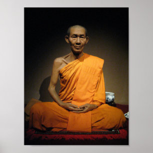 Poster Luang Por Kasem Khemako ... Moine bouddhiste