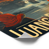 Poster Luang Prabang Laos Illustration de voyage d'art Vi (Coin)