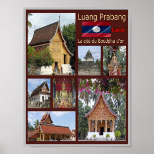 Poster Luang Prabang - Laos - Mosaïque -