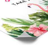 Poster Luau Flamant rose L'Amour Tropical Est Un Symbole (Coin)