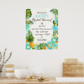Poster Luau Hawaiian Beach Rustic Wedding Bridal Shower (Cuisine)