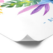 Poster Luau signe de bienvenue de la douche tropicale (Coin)