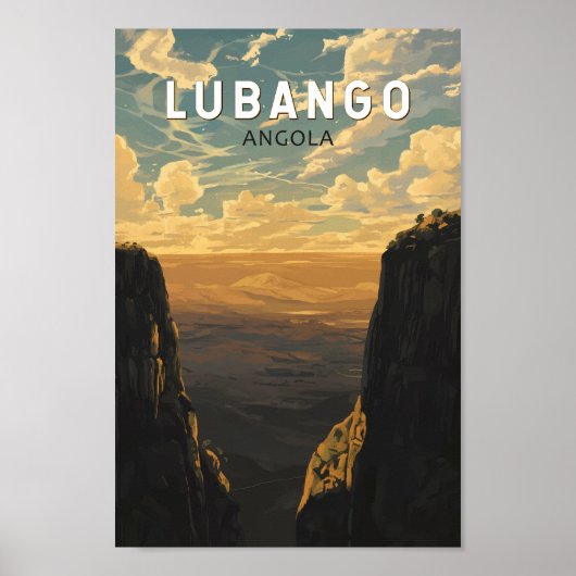 Poster Lubango Angola Travel Art Vintage (Devant)