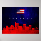 Poster Lubbock Texas Skyline (Devant)