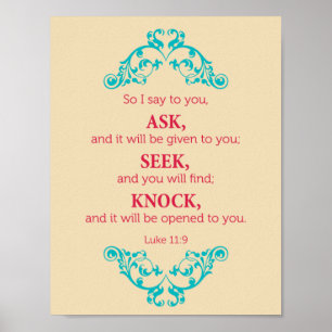 Poster Luc 11:9 Je vous le dis.