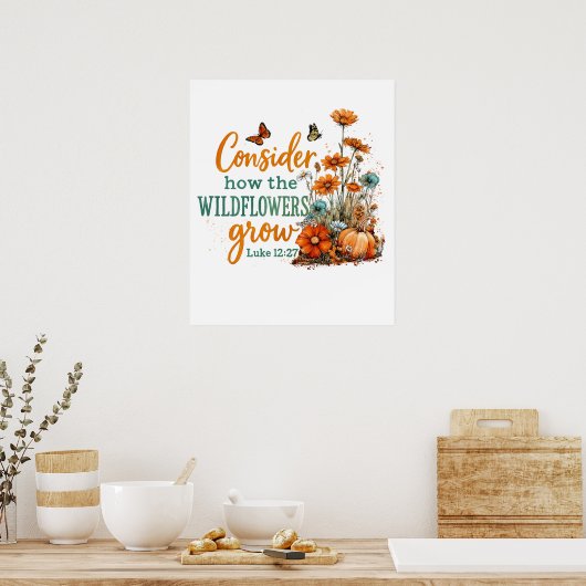 Poster Luc 12:27 (Cuisine)