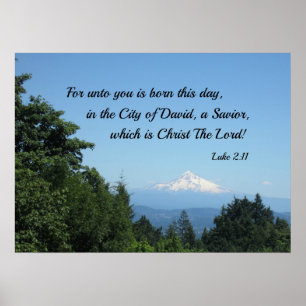 Poster Luc 2:11 Car pour vous est né ce jour...