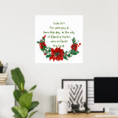 Poster Luc 2:11 Écriture pour le verset de la Bible de No (Bureau à domicile)