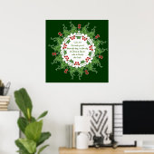Poster Luc 2:11 Écriture pour Noël avec houx (Bureau à domicile)