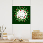 Poster Luc 2:11 Écriture pour Noël avec houx (Cuisine)