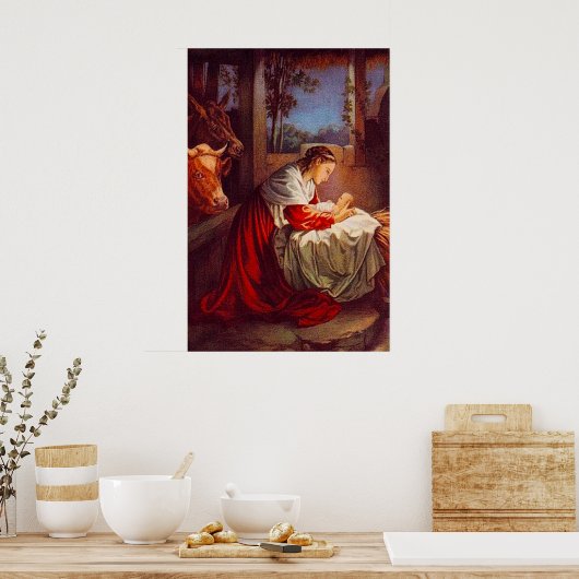 Poster Luc 2:1-7 Jésus est né à Bethléem (Cuisine)