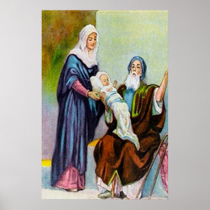 Poster Luc 2:25-35 Siméon voit le salut de Dieu