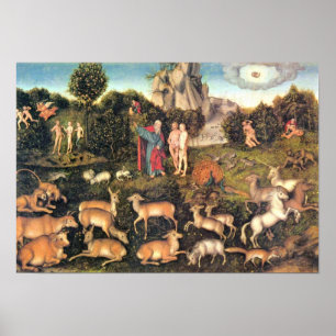 Poster Lucas Cranach l'Ancien - Paradis