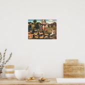 Poster Lucas Cranach l'Ancien - Paradis (Cuisine)