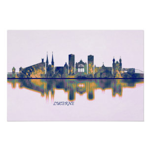 Poster Lucerne Skyline