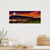 Poster Lucerne Suisse et la lune sur le mont Pilatus (Cuisine)