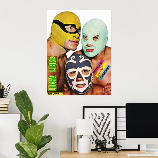 Poster Lucha Libre Trio (Bureau à domicile)