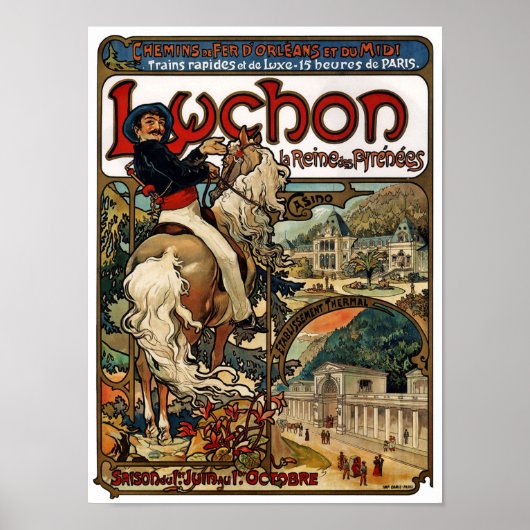 Poster Luchon, Mucha (Devant)