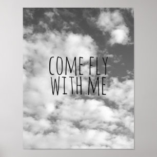 poster lucht en wolken komen met me mee