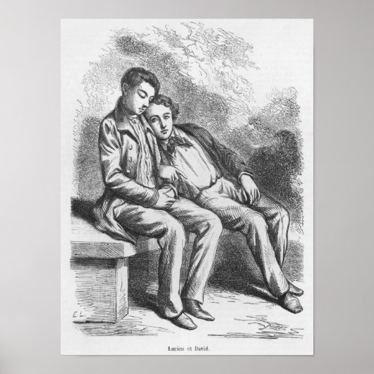 Poster Lucien de Rubempre et David Sechard (Devant)