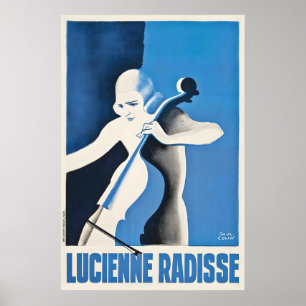 Poster Lucienne Radisse Actrice Française Vintage