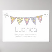 Poster Lucinda filles nom et signification de l'affiche d (Devant)