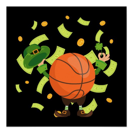 Poster Lucky Basketball Joyeux Patrick's Day (Devant)