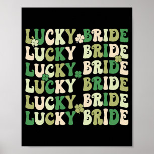 Poster Lucky Bride Groom Couples jumelés Mariage St Part
