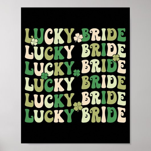Poster Lucky Bride Groom Couples jumelés Mariage St Part (Devant)