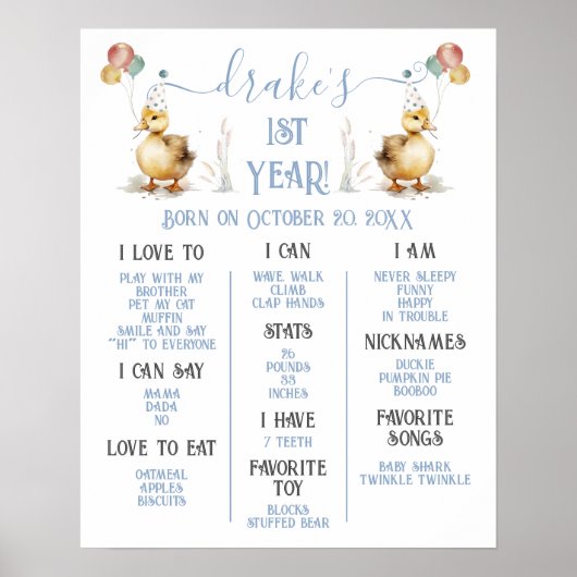 Poster Lucky Canard 1er anniversaire Jalon (Devant)