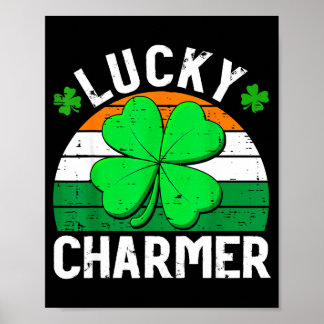 Poster Lucky charmer shirts boys kids girls funny st