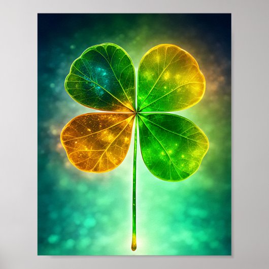 Poster Lucky Clover Design pour la St. Patrick's Day (Devant)