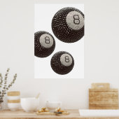 Poster Lucky Disco 8 PINK, Lucky 8 disco Ball, Snooker (Cuisine)