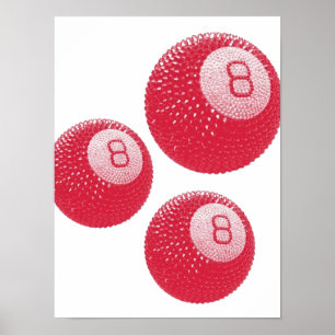 Poster Lucky Disco 8 Rose, Lucky Disco Ball, Funky Art