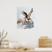 Poster Lucky Dog Pin Up (Cuisine)