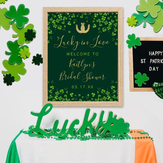 Poster Lucky In Love Fête des mariées de la Saint Patrick