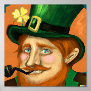 Poster Lucky Leprechaun St. Patrick's Day Art original